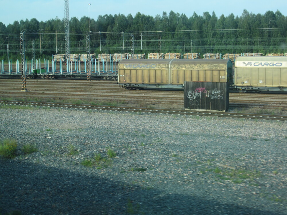 Riihimäen ratapihaa 3.8.2014
Tavaravaunuja Riihimäen järjestelyratapihalla.
Avainsanat: op_VR;jyv_Sim;jyv_Simn;jyv_Sp